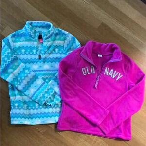 Set of two girls half zip fleece